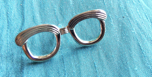 Pin anstecknadel brille silber - anstecknadel,