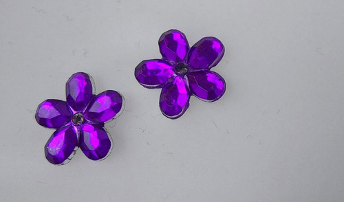 Ohrringe strass glitzer lila - ohrringe,