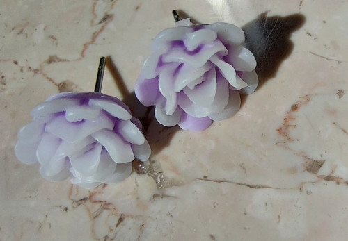 Ohrringe blumen weiß - weiß, pastell