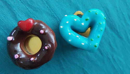 Ohrclips donut candy - 2,