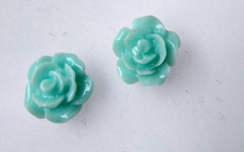 Ohrringe rosen mini mintgrün - ohrringe,
