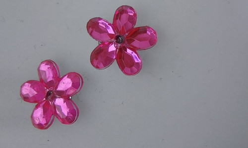Ohrringe strass glitzer - ohrringe, pink