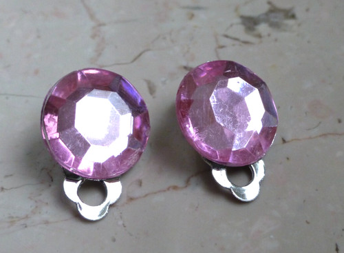 Ohrclips strass glitzer rosa - strass,