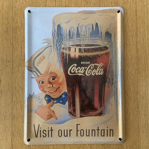 Blechschild coca cola visit - coca,