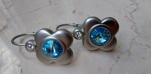 Ohrringe creole topas - creole, blau