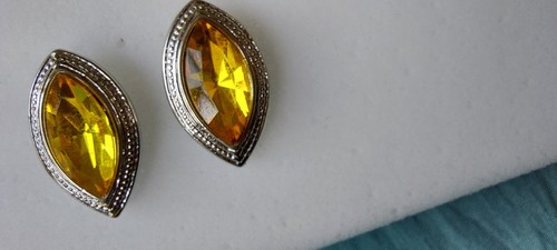 Ohrringe strass glitzer topas - strass,