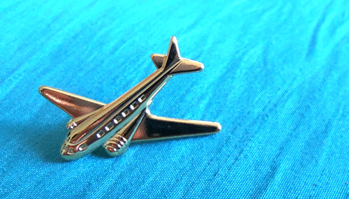 Pin anstecknadel flugzeug gold - pin,