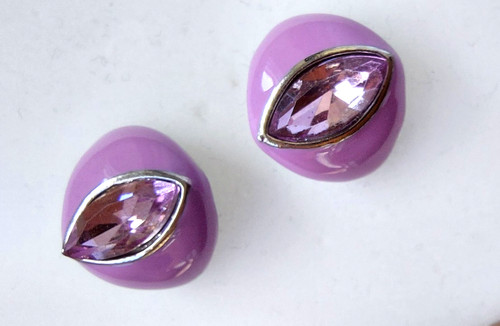 Ohrringe strass glitzer lila - ohrringe,