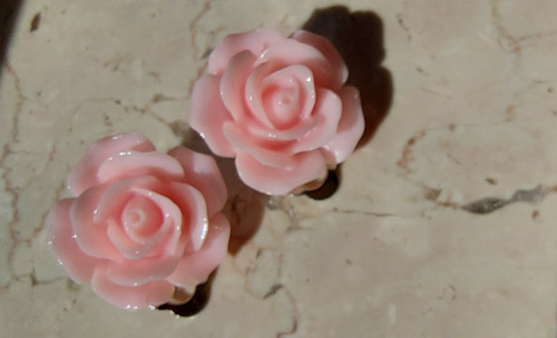 Ohrclips rosen rosa rose - rosen,