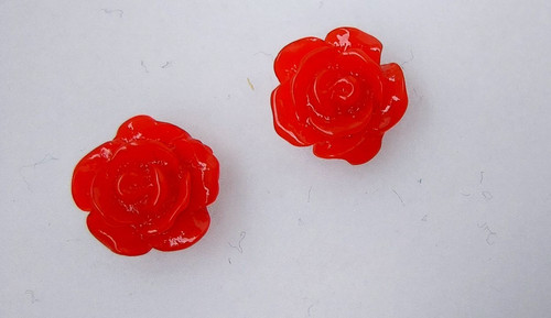 Ohrringe rosen mini kirsch rot - rosen,