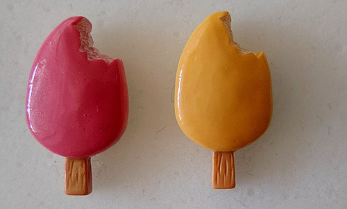 Ohrringe eis stiel pink - eis,
